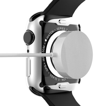 Shockproof TPU All-inclusive Electroplate Protective Case For Apple Watch Series 9 / 8 / 7 41mm(Silver) by buy2fix