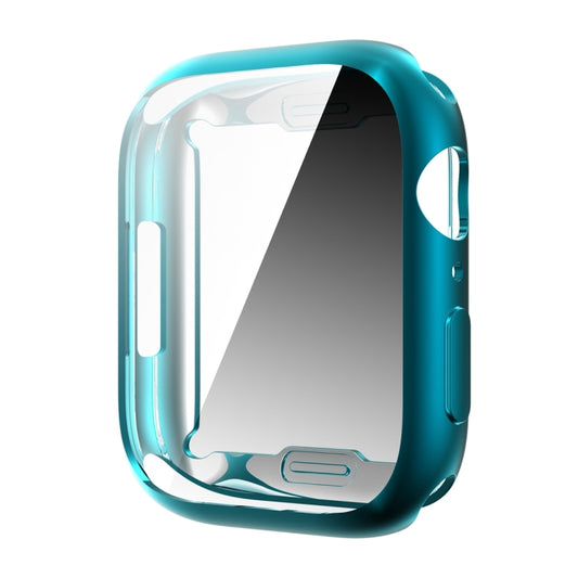 Shockproof TPU All-inclusive Electroplate Protective Case For Apple Watch Series 9 / 8 / 7 45mm(Dai Cyan) by buy2fix