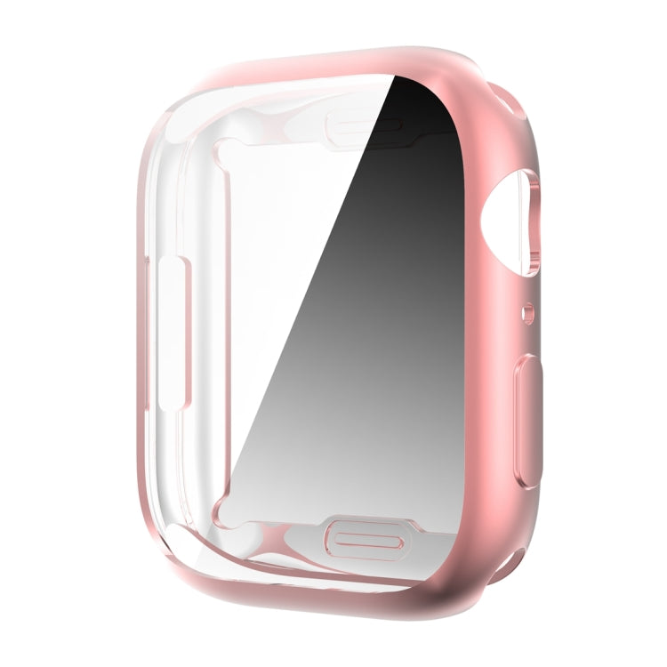 Shockproof TPU All-inclusive Electroplate Protective Case For Apple Watch Series 9 / 8 / 7 45mm(Pink) by buy2fix