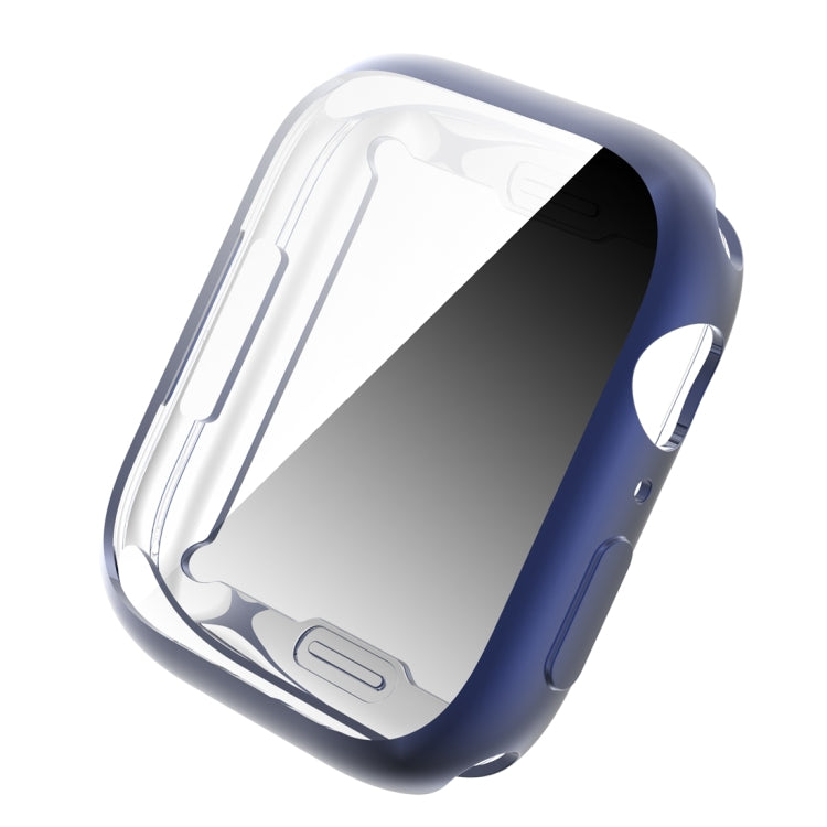 Shockproof TPU All-inclusive Electroplate Protective Case For Apple Watch Series 9 / 8 / 7 45mm(Navy Blue) by buy2fix
