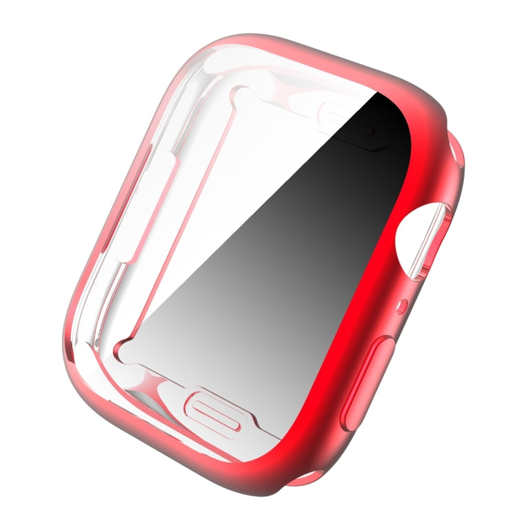 Shockproof TPU All-inclusive Electroplate Protective Case For Apple Watch Series 9 / 8 / 7 45mm(Red) by buy2fix