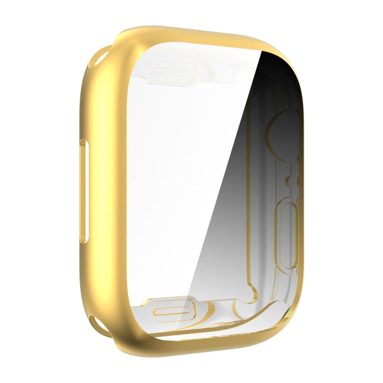 Shockproof TPU All-inclusive Electroplate Protective Case For Apple Watch Series 9 / 8 / 7 45mm(Gold) by buy2fix