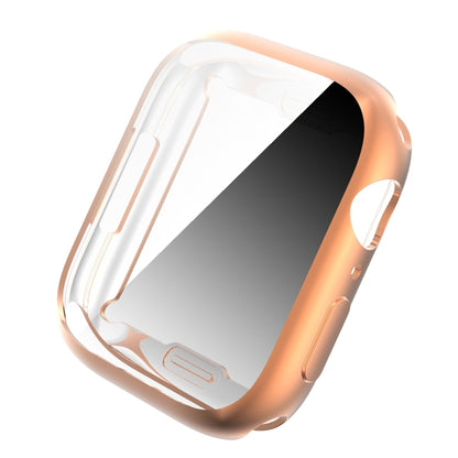 Shockproof TPU All-inclusive Electroplate Protective Case For Apple Watch Series 9 / 8 / 7 45mm(Rose Gold) by buy2fix
