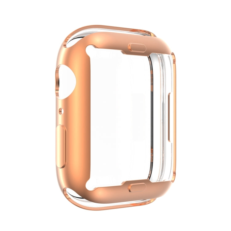 Shockproof TPU All-inclusive Electroplate Protective Case For Apple Watch Series 9 / 8 / 7 45mm(Rose Gold) by buy2fix
