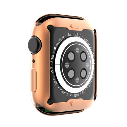 Shockproof TPU All-inclusive Electroplate Protective Case For Apple Watch Series 9 / 8 / 7 45mm(Rose Gold) by buy2fix