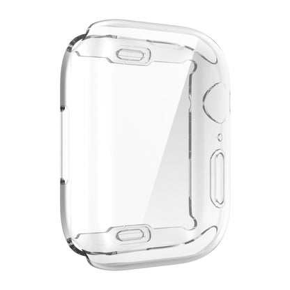 Shockproof TPU All-inclusive Electroplate Protective Case For Apple Watch Series 9 / 8 / 7 45mm(Transparent) by buy2fix