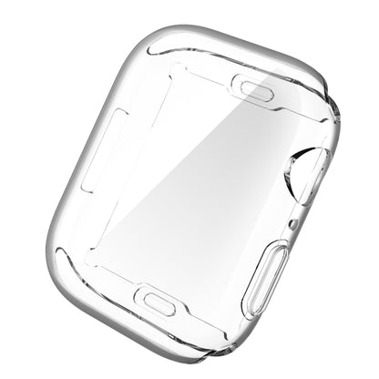 Shockproof TPU All-inclusive Electroplate Protective Case For Apple Watch Series 9 / 8 / 7 45mm(Transparent) by buy2fix