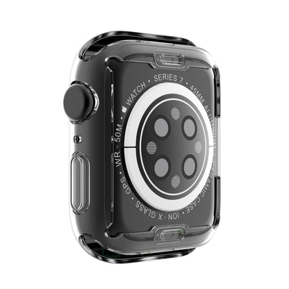 Shockproof TPU All-inclusive Electroplate Protective Case For Apple Watch Series 9 / 8 / 7 45mm(Transparent) by buy2fix