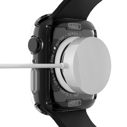 Shockproof TPU All-inclusive Electroplate Protective Case For Apple Watch Series 9 / 8 / 7 45mm(Transparent) by buy2fix