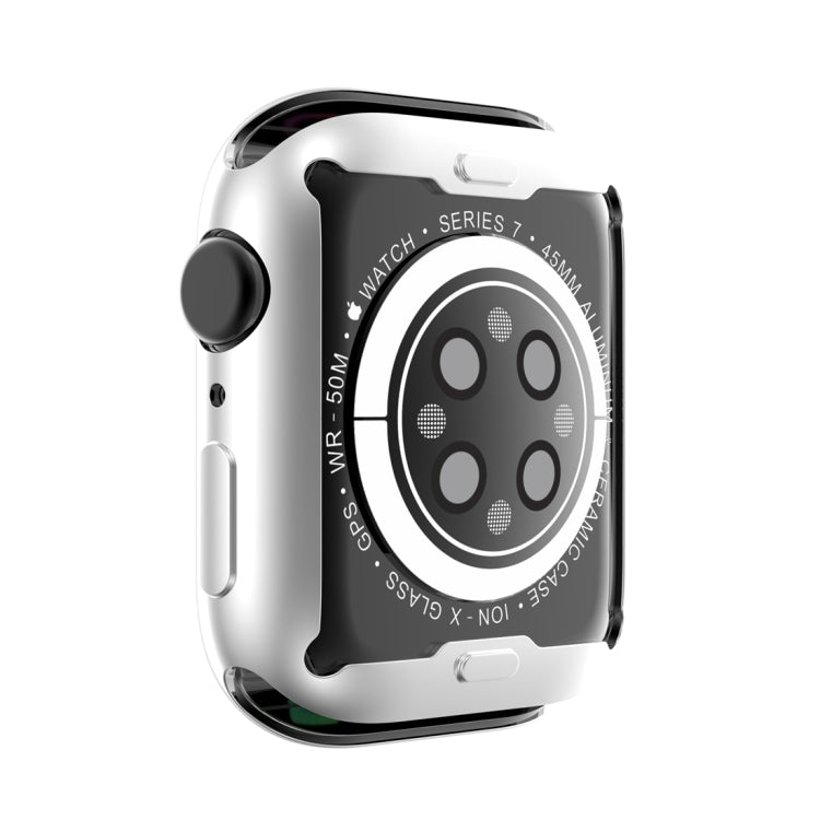 Shockproof TPU All-inclusive Electroplate Protective Case For Apple Watch Series 9 / 8 / 7 45mm(Silver) by buy2fix