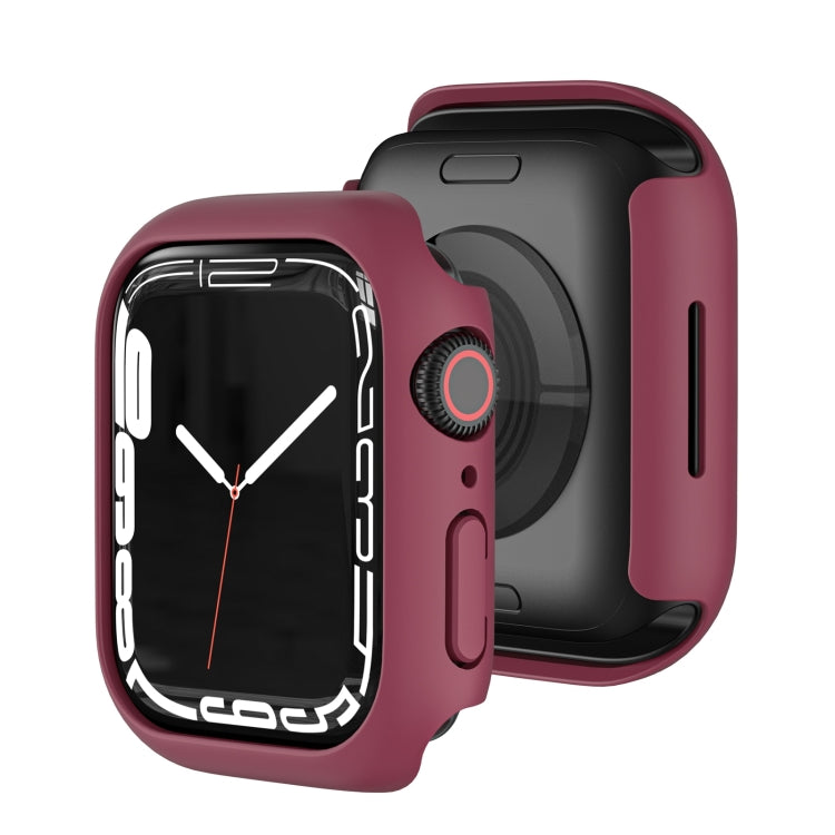 Shockproof TPU Protective Case For Apple Watch Series 9 / 8 / 7 41mm(Dark Red) by buy2fix