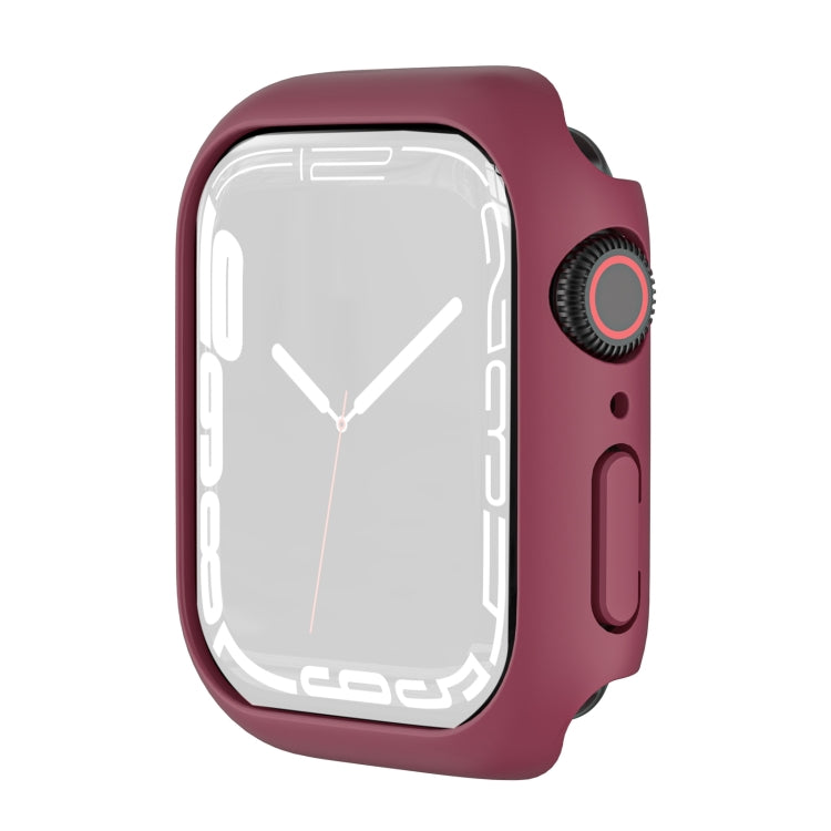Shockproof TPU Protective Case For Apple Watch Series 9 / 8 / 7 45mm(Dark Red) by buy2fix