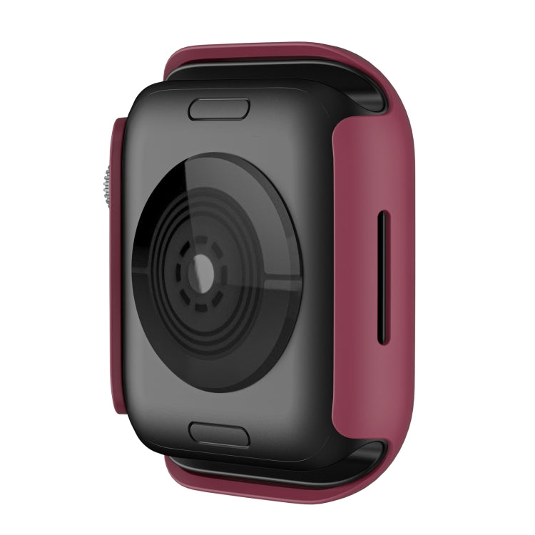 Shockproof TPU Protective Case For Apple Watch Series 9 / 8 / 7 45mm(Dark Red) by buy2fix