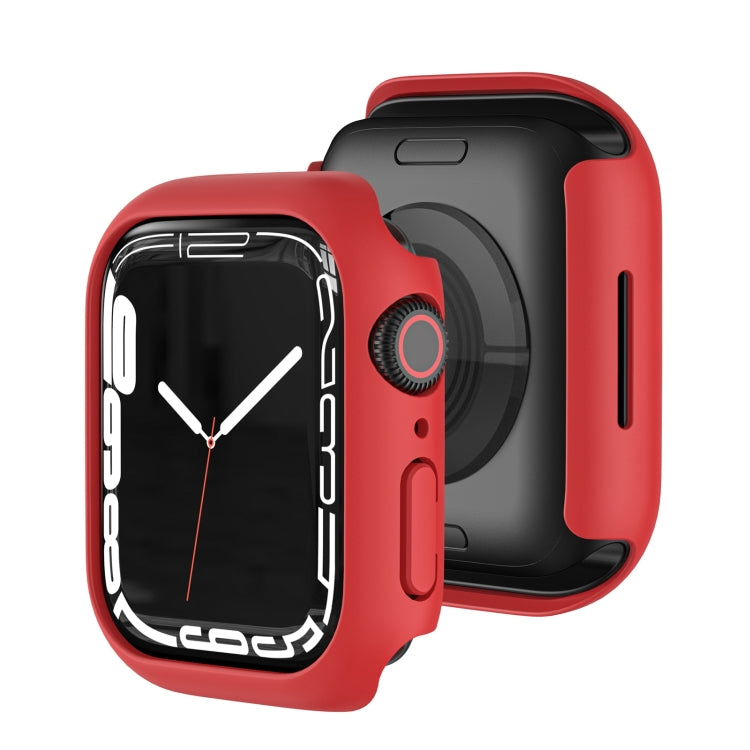 Shockproof TPU Protective Case For Apple Watch Series 9 / 8 / 7 45mm(Red) by buy2fix