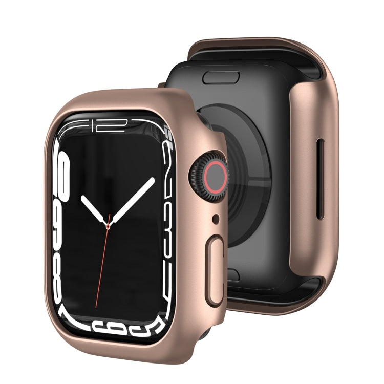 Shockproof TPU Protective Case For Apple Watch Series 9 / 8 / 7 45mm(Rose Gold) by buy2fix
