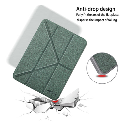 For iPad mini 6 / mini 2024 Mutural Multi-fold Smart Leather Tablet Case(Dark Green) - iPad mini 6 Cases by Mutural | Online Shopping UK | buy2fix