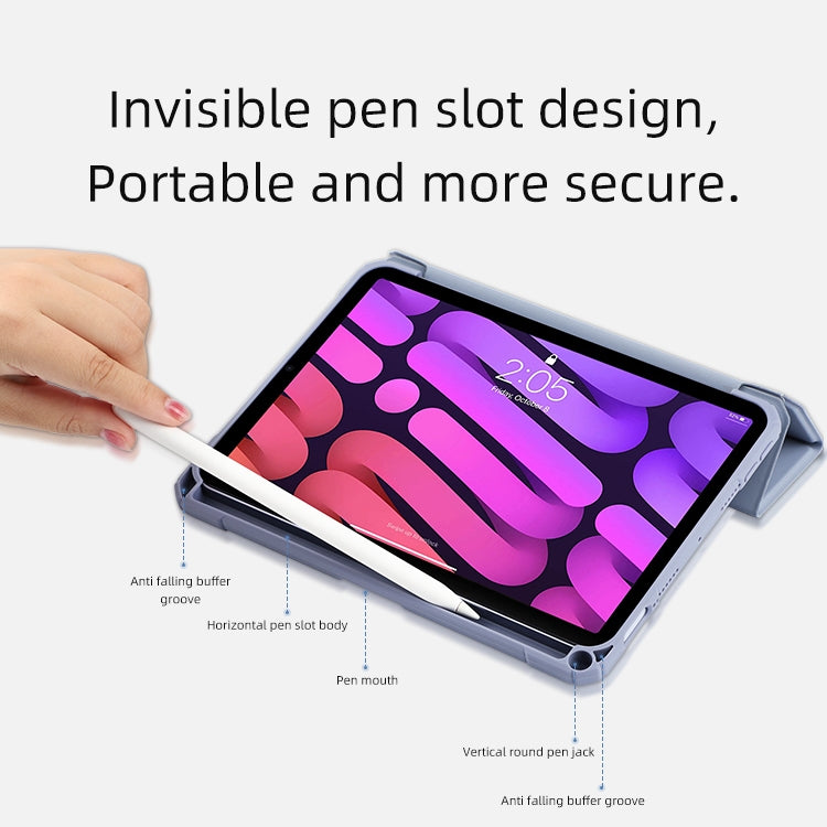 For iPad mini 6 / mini 2024 Mutural Pinyue Series Horizontal Flip Tablet Case with Holder & Pen Slot & Sleep / Wake-up Function(Mint Green) - iPad mini 6 Cases by Mutural | Online Shopping UK | buy2fix