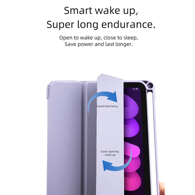 For iPad mini 6 / mini 2024 Mutural Pinyue Series Horizontal Flip Tablet Case with Holder & Pen Slot & Sleep / Wake-up Function(Blue) - iPad mini 6 Cases by Mutural | Online Shopping UK | buy2fix