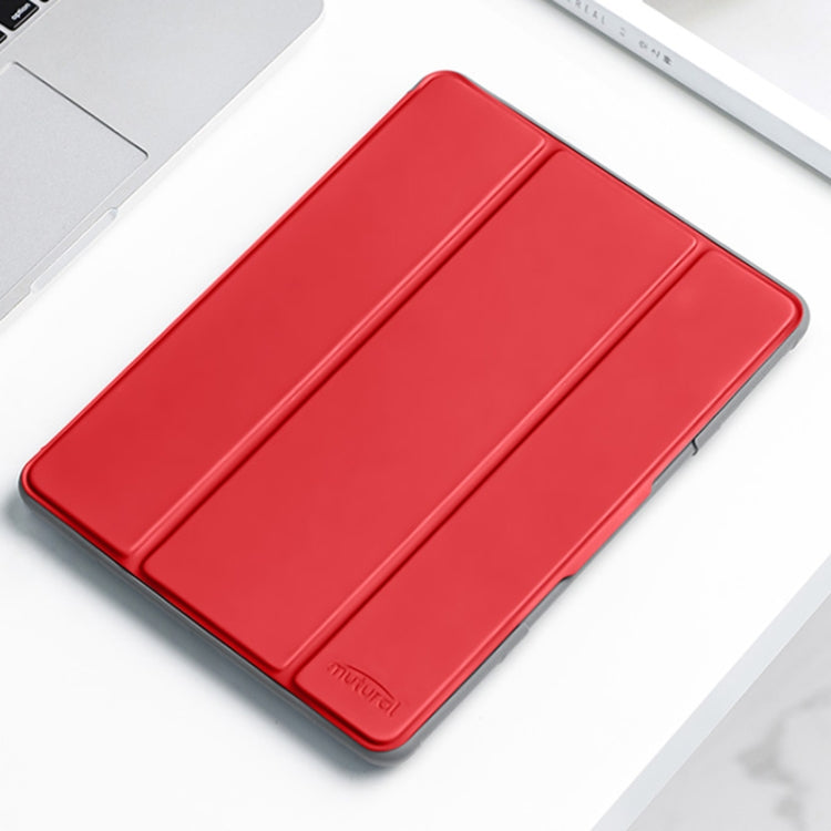 For iPad mini 6 / mini 2024 Mutural Horizontal Flip Tablet Case with Holder & Pen Slot(Red) - iPad mini 6 Cases by Mutural | Online Shopping UK | buy2fix