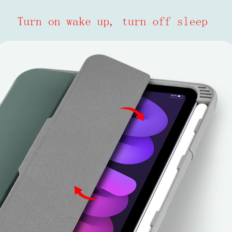 For iPad mini 6 / mini 2024 Mutural Horizontal Flip Tablet Case with Holder & Pen Slot(Dark Blue) - iPad mini 6 Cases by Mutural | Online Shopping UK | buy2fix