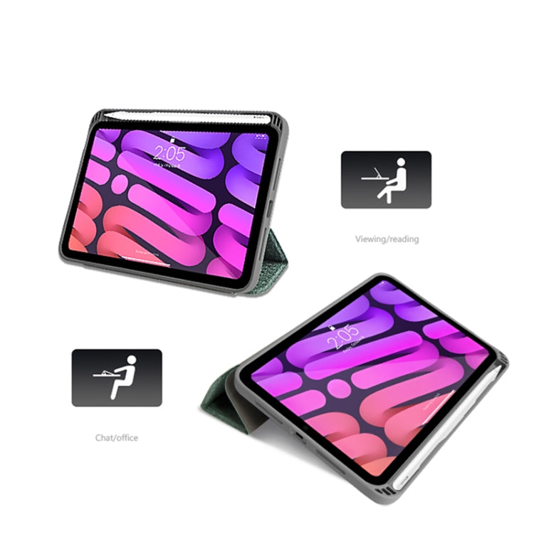 For iPad mini 6 / mini 2024 Mutural YASHI Series Cloth Pattern Texture Horizontal Flip Tablet Case(Black) - iPad mini 6 Cases by Mutural | Online Shopping UK | buy2fix