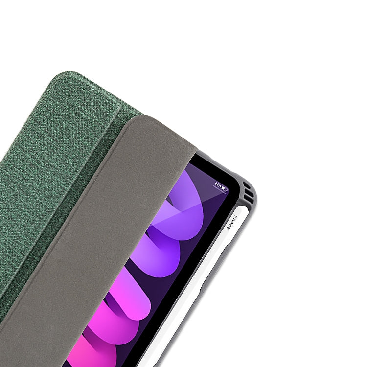 For iPad mini 6 / mini 2024 Mutural YASHI Series Cloth Pattern Texture Horizontal Flip Tablet Case(Black) - iPad mini 6 Cases by Mutural | Online Shopping UK | buy2fix