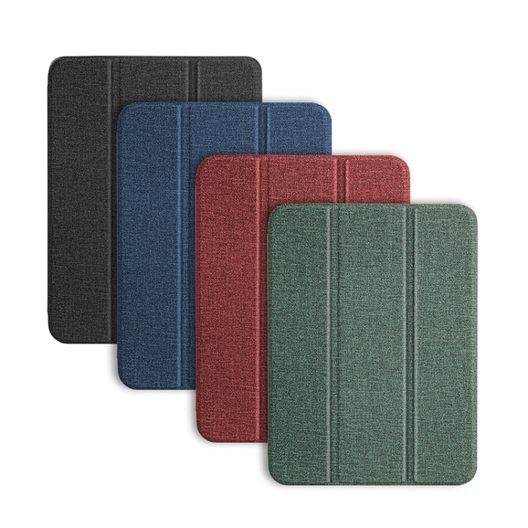 For iPad mini 6 / mini 2024 Mutural YASHI Series Cloth Pattern Texture Horizontal Flip Tablet Case(Black) - iPad mini 6 Cases by Mutural | Online Shopping UK | buy2fix
