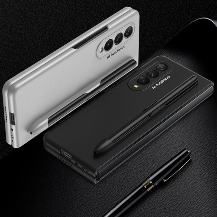 For Samsung Galaxy Z Fold3 5G GKK Ultra-thin Full Coverage Phone Flip Case with Pen Slot(Dark Green) - Galaxy Phone Cases by GKK | Online Shopping UK | buy2fix