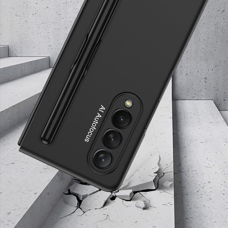 For Samsung Galaxy Z Fold3 5G GKK Ultra-thin Full Coverage Phone Flip Case with Pen Slot(Grey) - Galaxy Phone Cases by GKK | Online Shopping UK | buy2fix