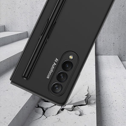 For Samsung Galaxy Z Fold3 5G GKK Ultra-thin Full Coverage Phone Flip Case with Pen Slot(Grey) - Galaxy Phone Cases by GKK | Online Shopping UK | buy2fix
