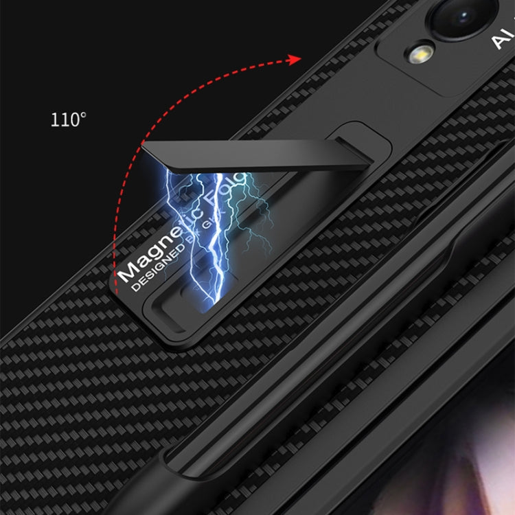 For Samsung Galaxy Z Fold3 5G GKK Ultra-thin PC + PU Phone Flip Case with Holder & Pen Slot(Gold) - Galaxy Phone Cases by GKK | Online Shopping UK | buy2fix