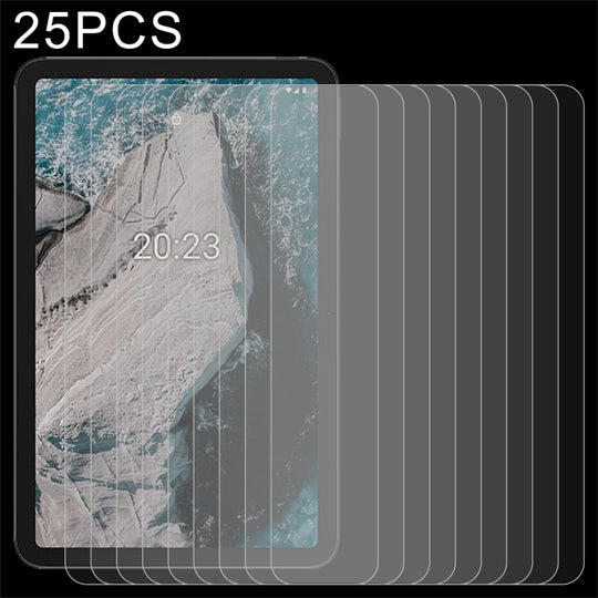 For Nokia T20 / T21 25pcs 9H 2.5D Explosion-proof Tempered Tablet Glass Film