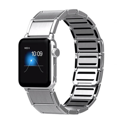 Bamboo Joint Magnetic Steel Watch Band For Apple Watch Ultra 49mm&Watch Ultra 2 49mm / Series 9&8&7 45mm / SE 3&SE 2&6&SE&5&4 44mm / 3&2&1 42mm(Silver) by buy2fix