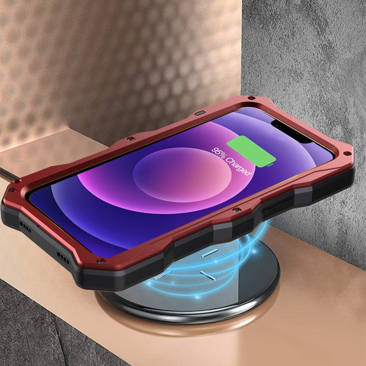 For iPhone 13 Pro Max Camshield Shockproof Life Waterproof Dustproof Metal Case with Holder (Red) - iPhone 13 Pro Max Cases by buy2fix | Online Shopping UK | buy2fix