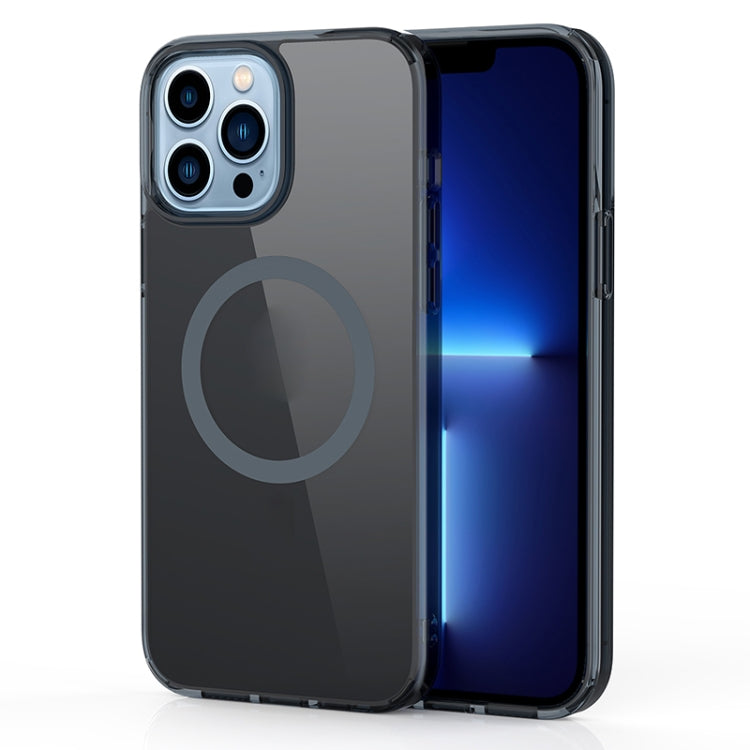 For iPhone 13 Pro Crystal Clear Series MagSafe TPU Magnetic Phone Case (Transparent Black) - iPhone 13 Pro Cases by buy2fix | Online Shopping UK | buy2fix