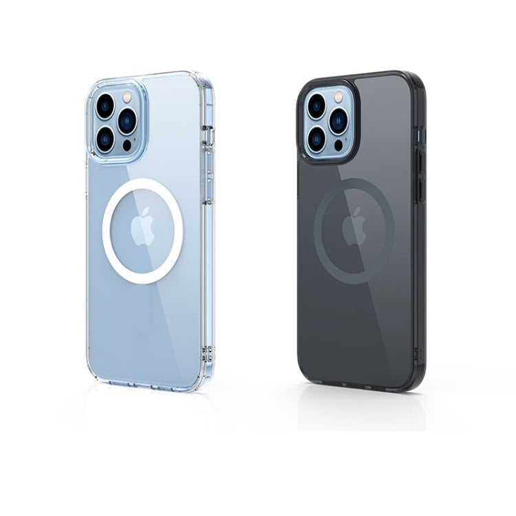 For iPhone 13 Pro Crystal Clear Series MagSafe TPU Magnetic Phone Case (Transparent Black) - iPhone 13 Pro Cases by buy2fix | Online Shopping UK | buy2fix