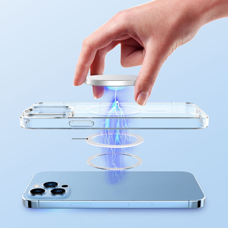 For iPhone 13 Pro Crystal Clear Series MagSafe TPU Magnetic Phone Case (Transparent Black) - iPhone 13 Pro Cases by buy2fix | Online Shopping UK | buy2fix