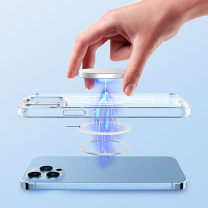 For iPhone 13 Pro Crystal Clear Series MagSafe TPU Magnetic Phone Case (Transparent Black) - iPhone 13 Pro Cases by buy2fix | Online Shopping UK | buy2fix