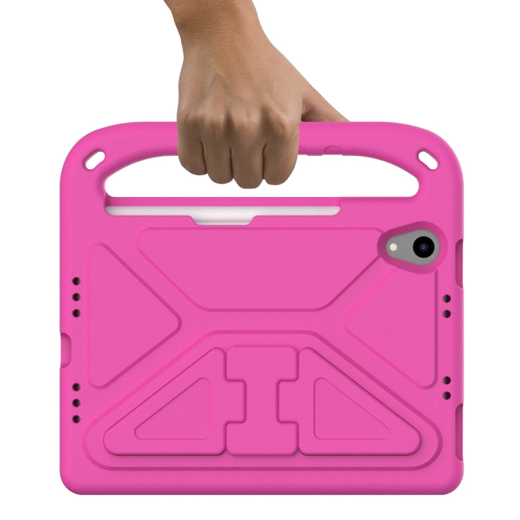 For iPad mini 2024 / mini 6 Handle Portable EVA Shockproof Tablet Case with Triangle Holder(Rose Red) - iPad mini 6 Cases by buy2fix | Online Shopping UK | buy2fix