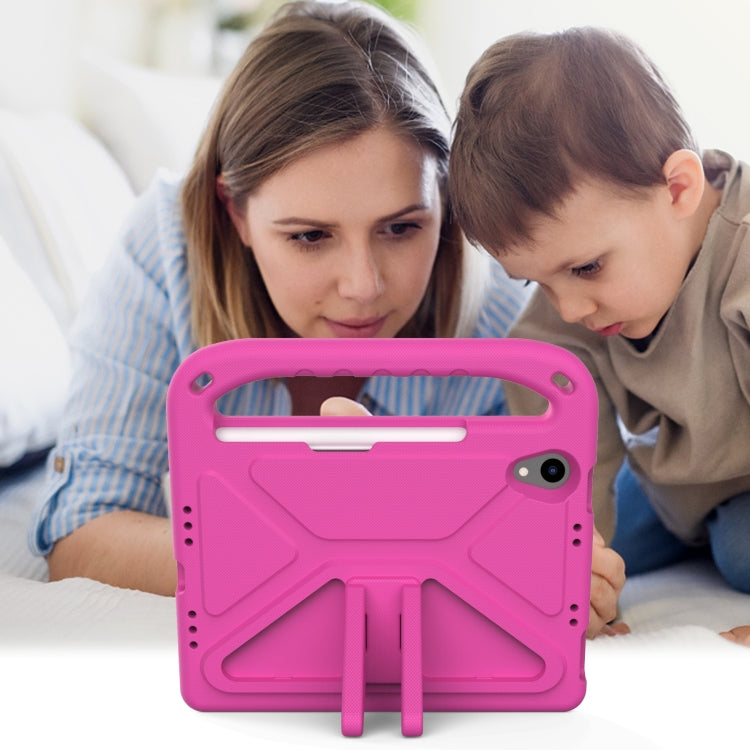 For iPad mini 2024 / mini 6 Handle Portable EVA Shockproof Tablet Case with Triangle Holder(Rose Red) - iPad mini 6 Cases by buy2fix | Online Shopping UK | buy2fix