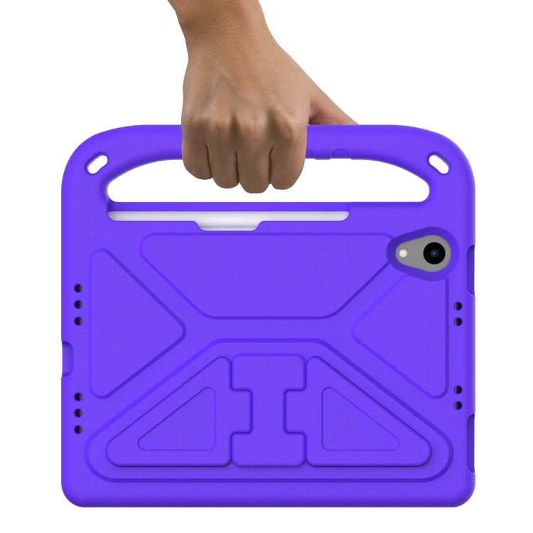 For iPad mini 2024 / mini 6 Handle Portable EVA Shockproof Tablet Case with Triangle Holder(Purple) - iPad mini 6 Cases by buy2fix | Online Shopping UK | buy2fix