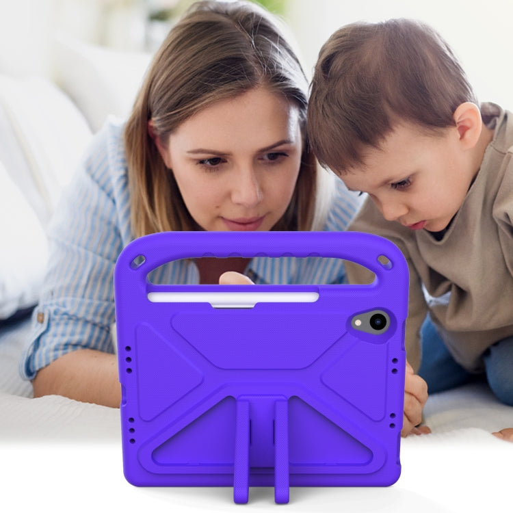 For iPad mini 2024 / mini 6 Handle Portable EVA Shockproof Tablet Case with Triangle Holder(Purple) - iPad mini 6 Cases by buy2fix | Online Shopping UK | buy2fix