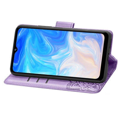 For DOOGEE N40 Pro Butterfly Love Flowers Embossed Horizontal Flip Leather Case with Holder & Card Slots & Wallet & Lanyard(Light Purple) - More Brand by buy2fix | Online Shopping UK | buy2fix