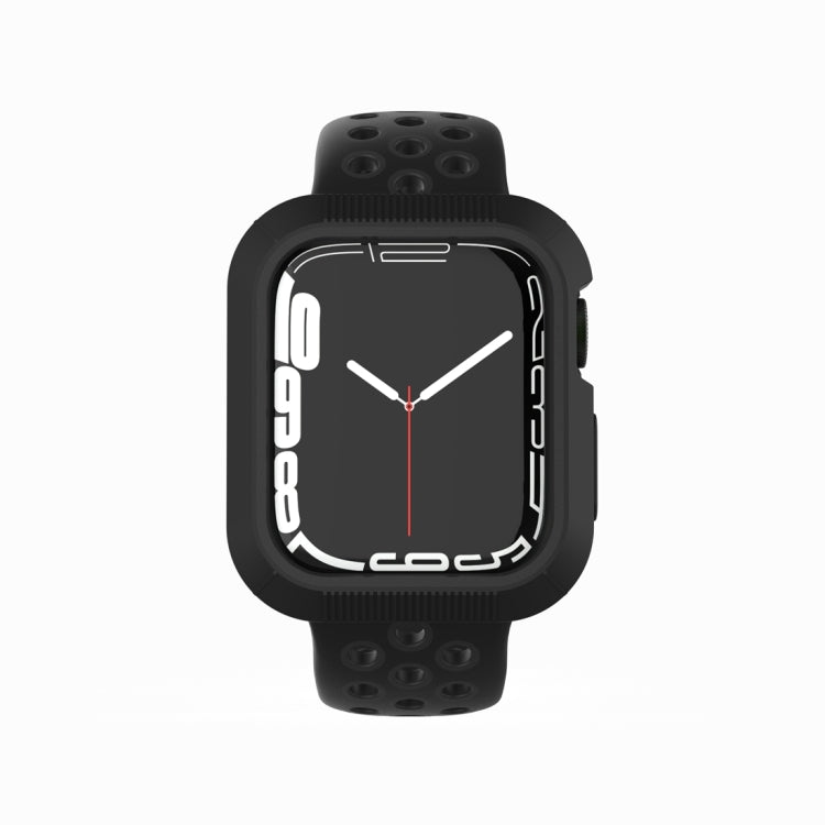 Shockproof PC Protective Case For Apple Watch Series 9 / 8 / 7 45mm(Black + Black) by buy2fix
