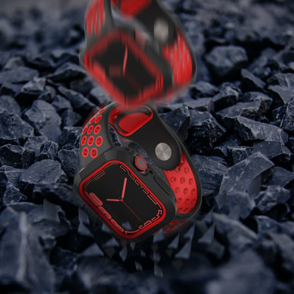 Shockproof PC Protective Case For Apple Watch Series 9 / 8 / 7 45mm(Pink + White) by buy2fix