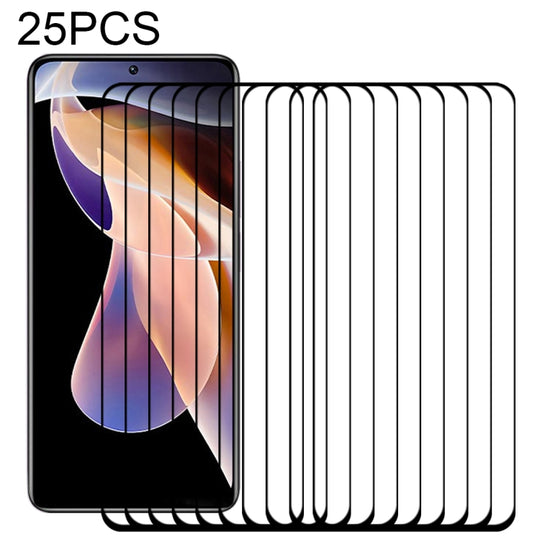 For Xiaomi Redmi Note 11 Pro / 11 Pro+ 25 PCS Full Glue Full Screen Tempered Glass Film