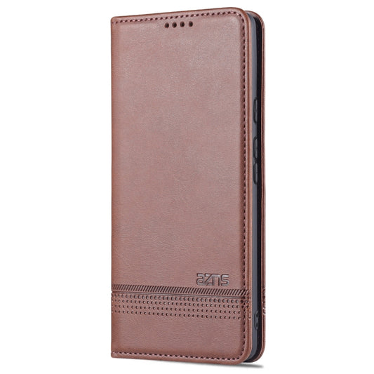 For Google Pixel 6 Pro AZNS Magnetic Calf Texture Horizontal Flip Phone Leather Case(Dark Brown) - Google Cases by AZNS | Online Shopping UK | buy2fix