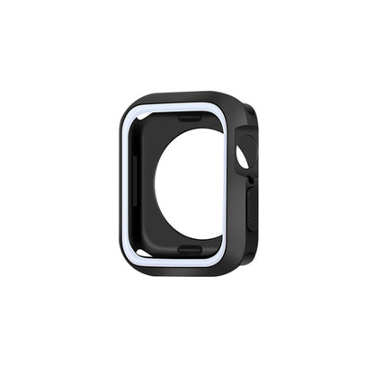 Two-color Shockproof Protective Case For Apple Watch Series 9 / 8 / 7 41mm(Black + White) by buy2fix