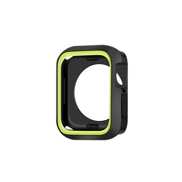 Two-color Shockproof Protective Case For Apple Watch Series 9 / 8 / 7 41mm(Black Green) by buy2fix