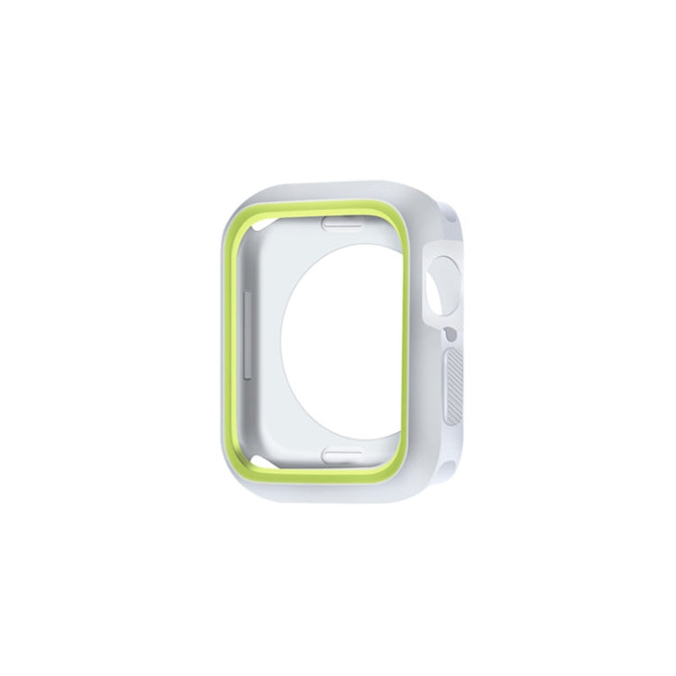 Two-color Shockproof Protective Case For Apple Watch Series 9 / 8 / 7 41mm(Green White) by buy2fix